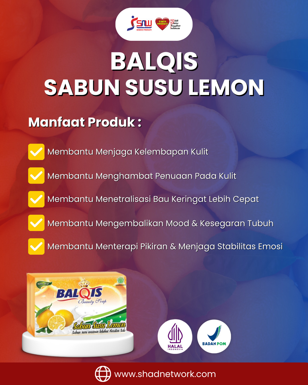 Balqis Sabun Susu Lemon